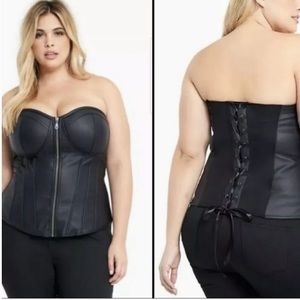NWT Torrid Faux Leather Corset Bustier